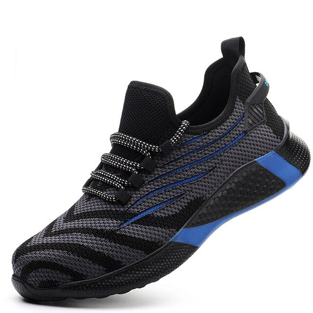 Levoire | Chaussures De Sécurité Pour Hommes Avec Un Large Support Pour Les Orteils Bleu