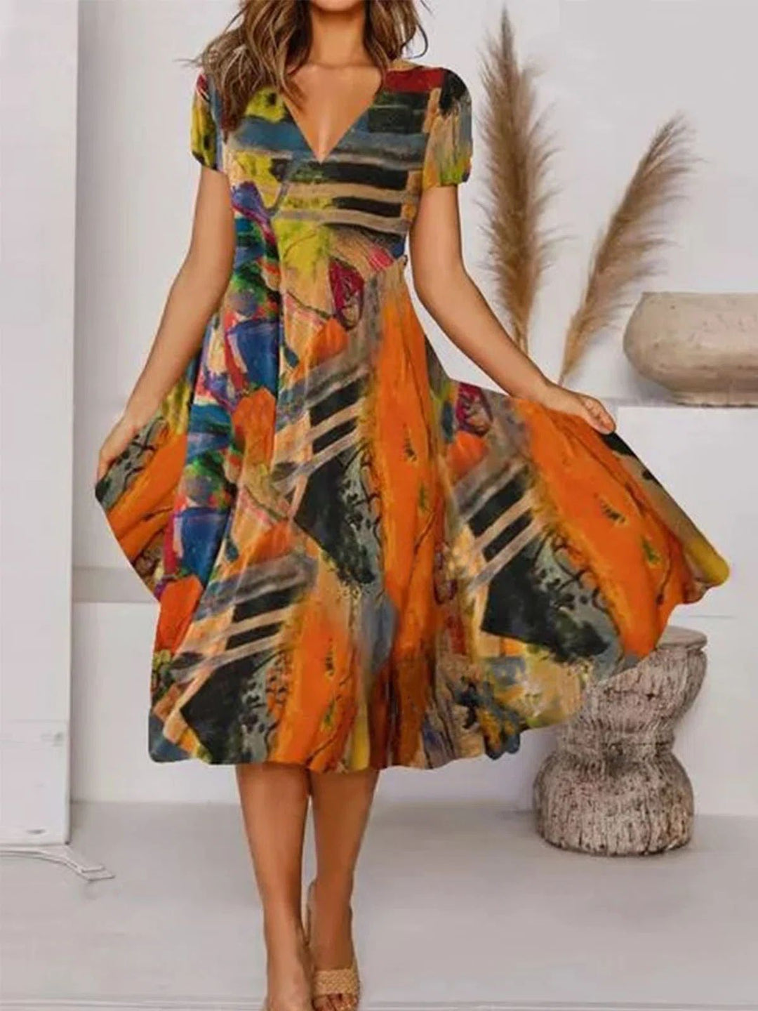 Levoire | Une robe élégante de haute qualité Orange