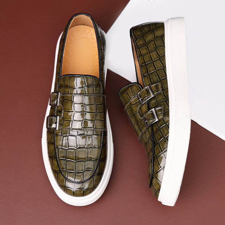 Levoire | Mocassins Double Boucle Tendance Sur Semelle Blanche