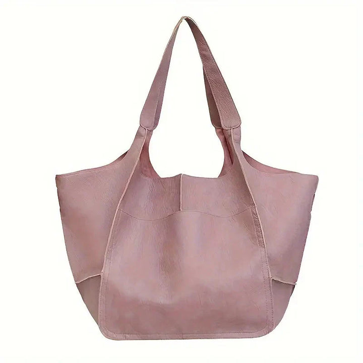 Levoire | Sac À Bandoulière Grand Cuir Pu Doux Tote Bag Rose