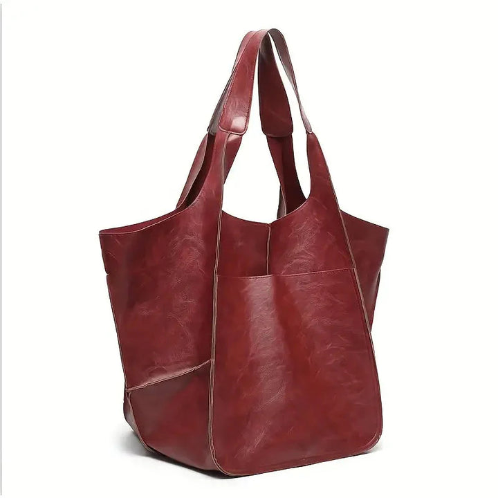 Levoire | Sac À Bandoulière Grand Cuir Pu Doux Tote Bag Bourgogne