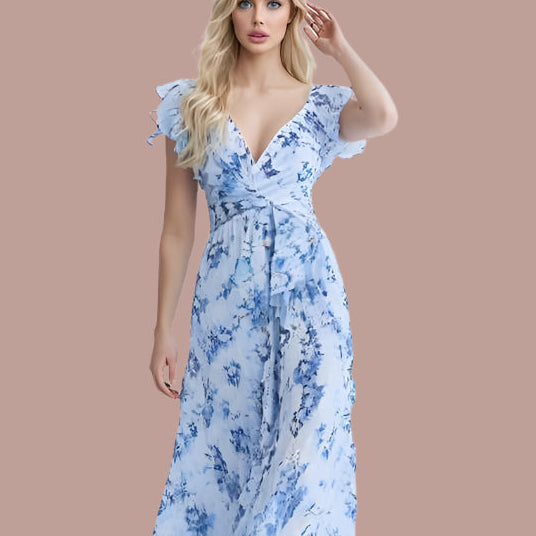 Levoire | Robe Maxi Élégante Avec Motif Floral