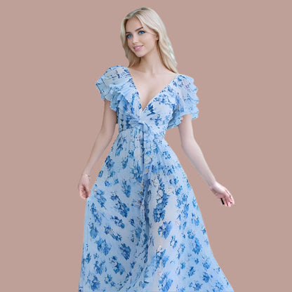 Levoire | Robe Maxi Élégante Avec Motif Floral