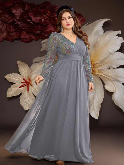 Levoire | Robes Maxi Élégantes Robe De Soirée À Manches Longues