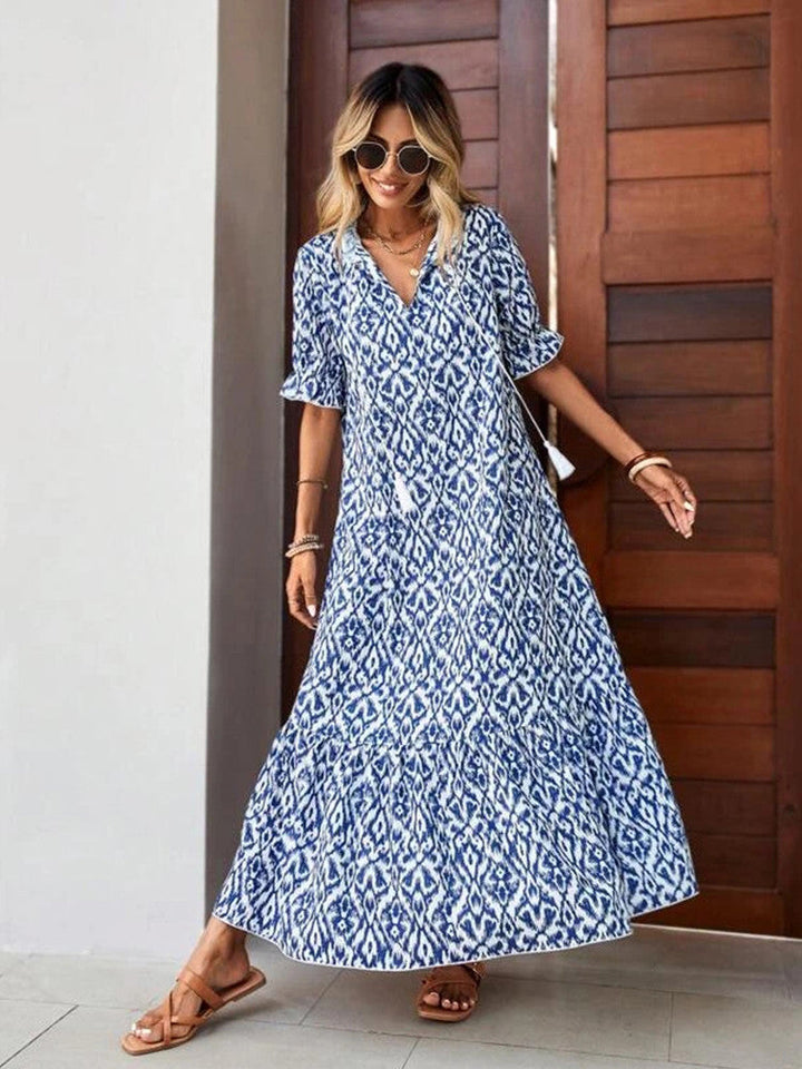 Levoire | Robe Maxi Boho Avec Décolleté En V Et Design Fluide