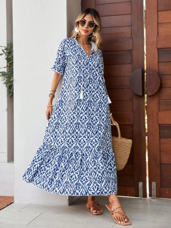 Levoire | Robe Maxi Boho Avec Décolleté En V Et Design Fluide
