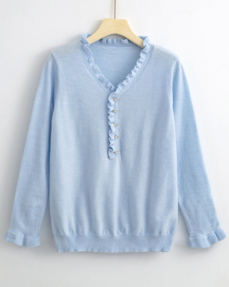 Levoire | Pull Élégant Avec Une Patte De Boutonnage Pour Femmes