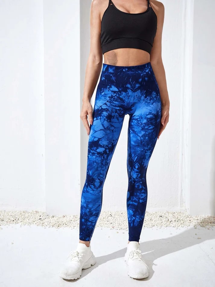 Levoire | Leggings Taille Haute Tendance Pour Femmes Bleu