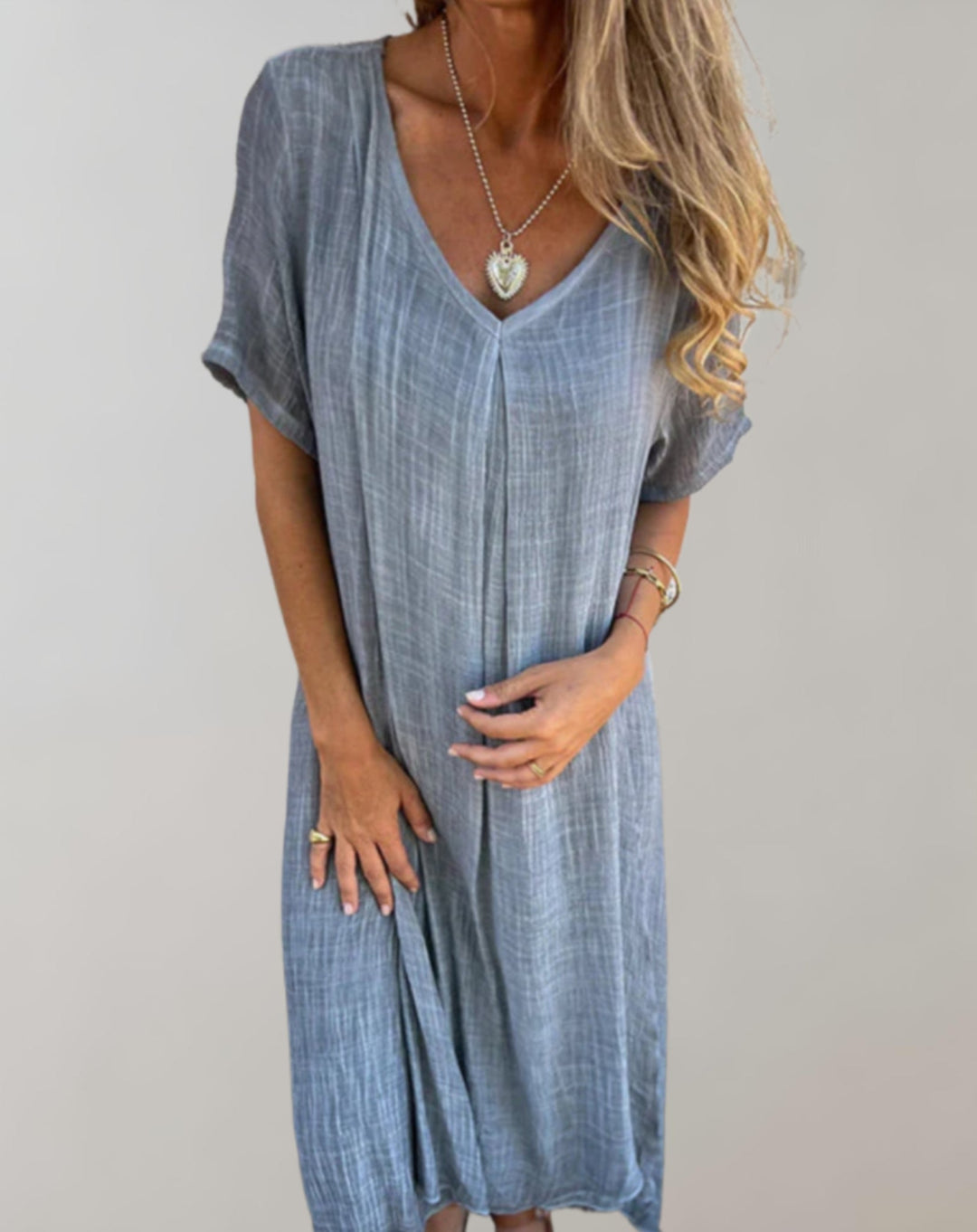 Levoire | Robe Maxi D'Été Sans Bretelles Robe D'Été Gratuite Gris