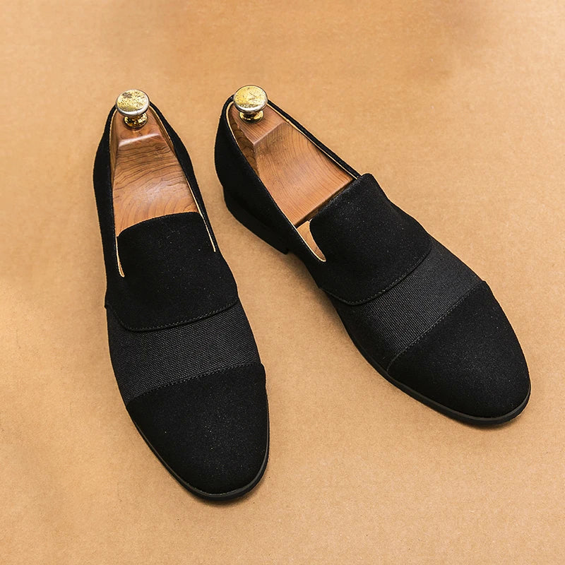 Levoire | Mocassins En Cuir Luxe Pour Hommes Effet Givré Noir