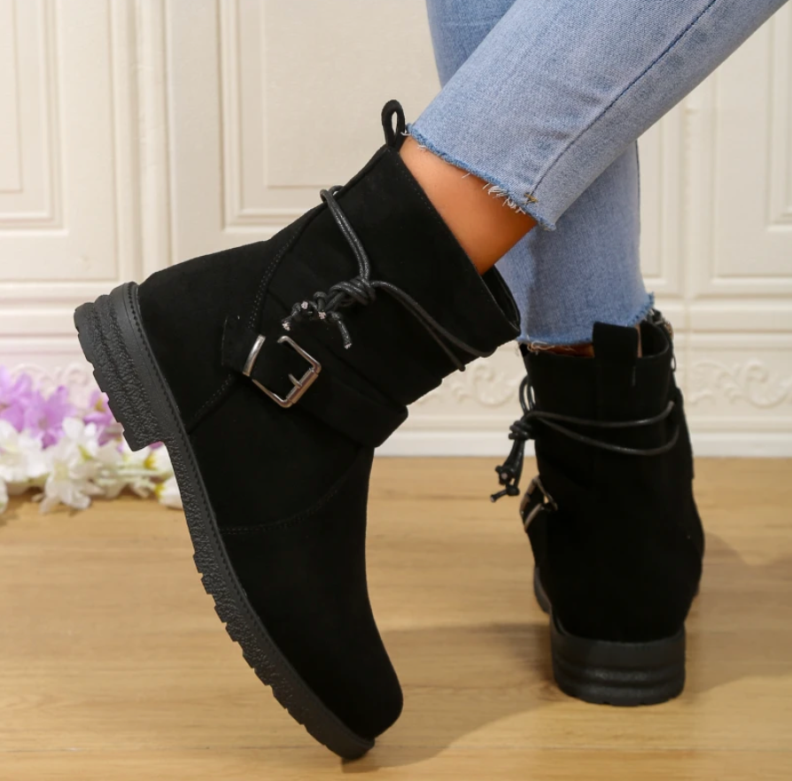 Levoire | Comfortable Slide Shoes With Strap And Buckle Noir