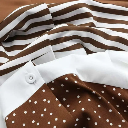 Levoire | Robe Rayée Avec Fermeture À Boutons Pour Femmes