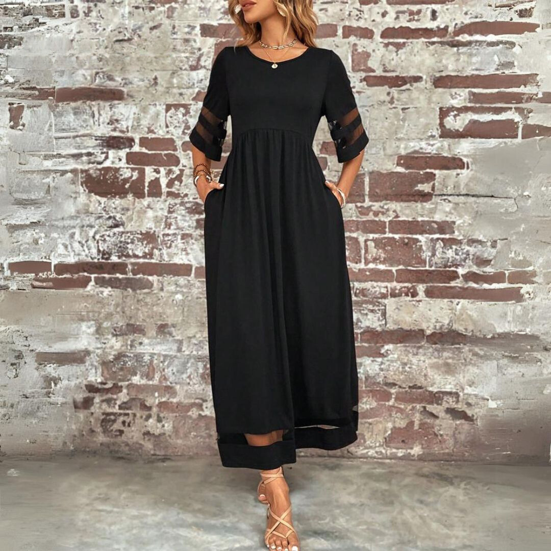Levoire | Robe À Manches Mi-Longues Avec Poches Robe En A Robe Élégante