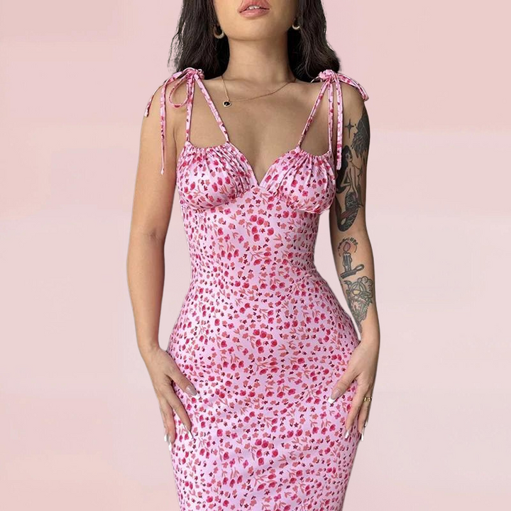 Levoire | Robe D'Été Bodycon Sans Manches À Fleurs