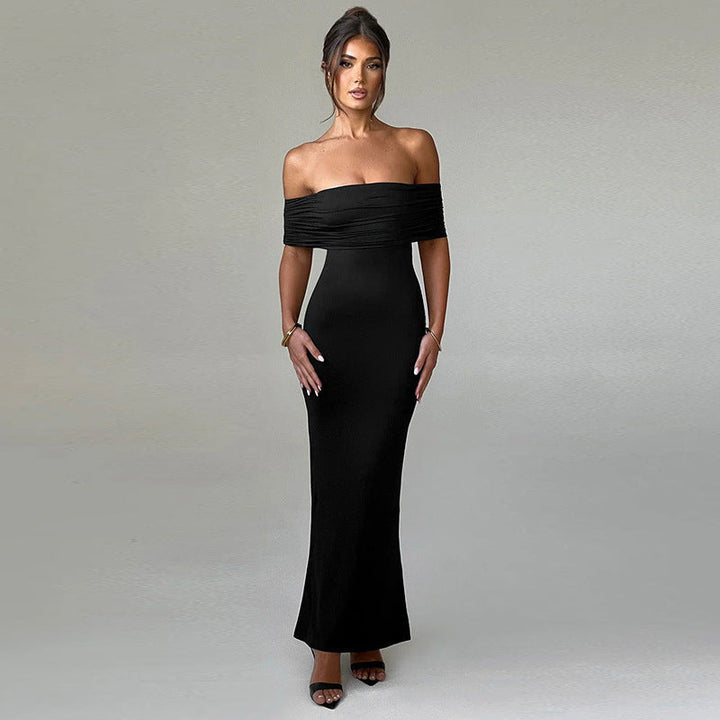 Levoire | Robe Dos Ouvert Bodycon Off Shoulder Robe Élégante
