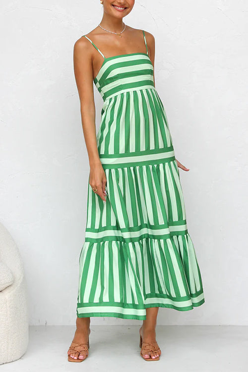 Levoire | Robe D'Été Rayée Sans Manches En A-Line