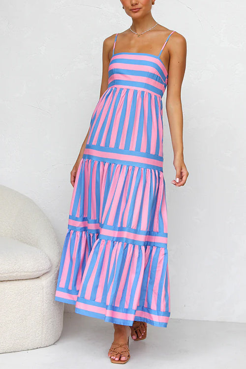 Levoire | Robe D'Été Rayée Sans Manches En A-Line