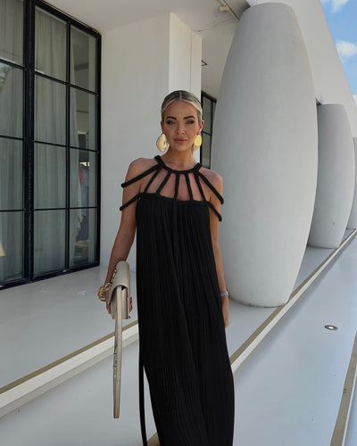 Levoire | Robe Dos Ouvert Fluide Élégante Robe Robe D'Été
