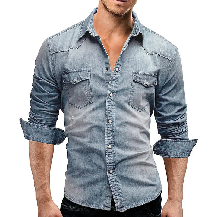 Levoire | Chemise En Denim Pour Hommes Bleu clair