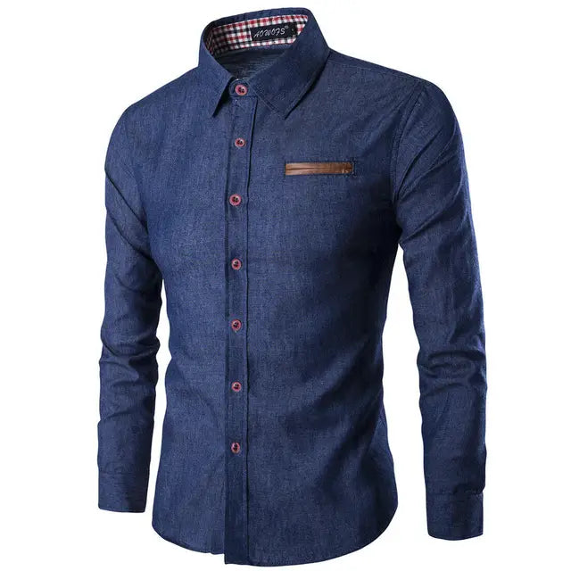 Levoire | Chemise En Denim Pour Hommes Coupe Slim Moderne