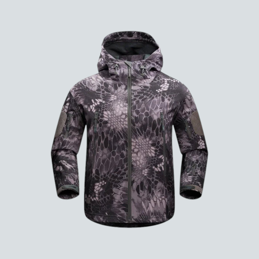 Levoire | Veste De Camouflage Pour Hommes Au Style Outdoor Python Impression Noir