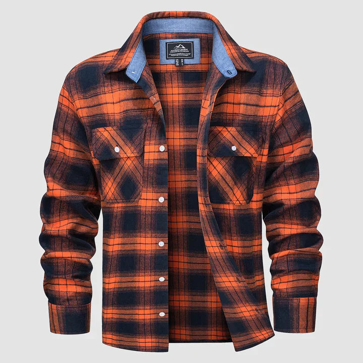 Levoire | Chemise À Carreaux À Manches Longues Avec Poches Style 8