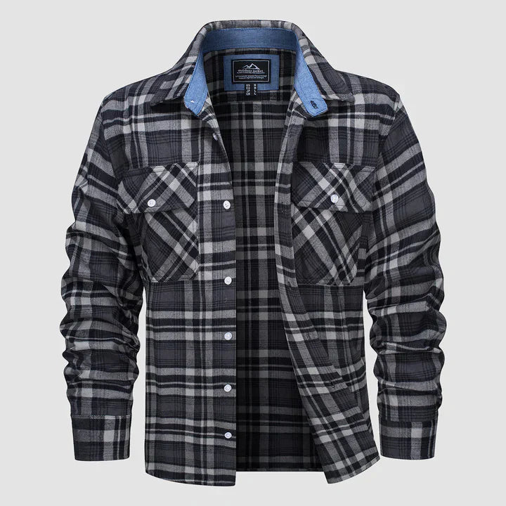 Levoire | Chemise À Carreaux À Manches Longues Avec Poches Style 1