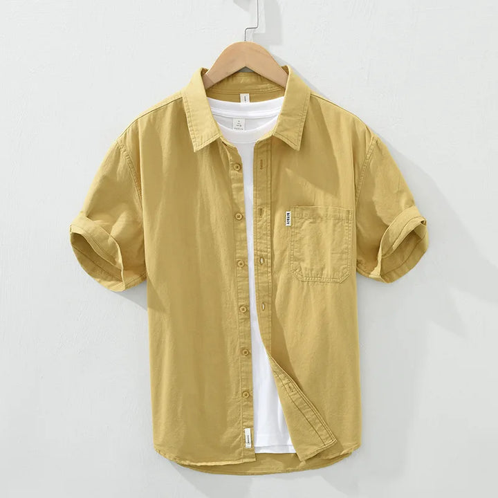 Levoire | Chemise D'Ete Decontracte Hommes Jaune