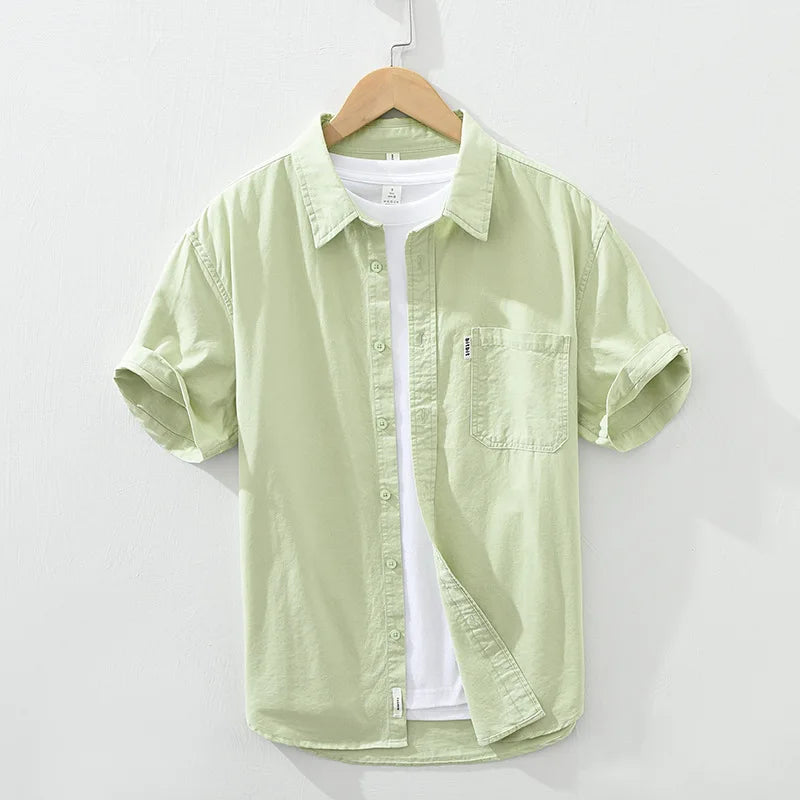 Levoire | Chemise D'Ete Decontracte Hommes Vert