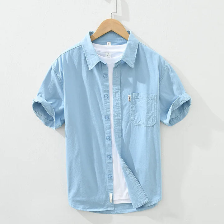 Levoire | Chemise D'Ete Decontracte Hommes Bleu
