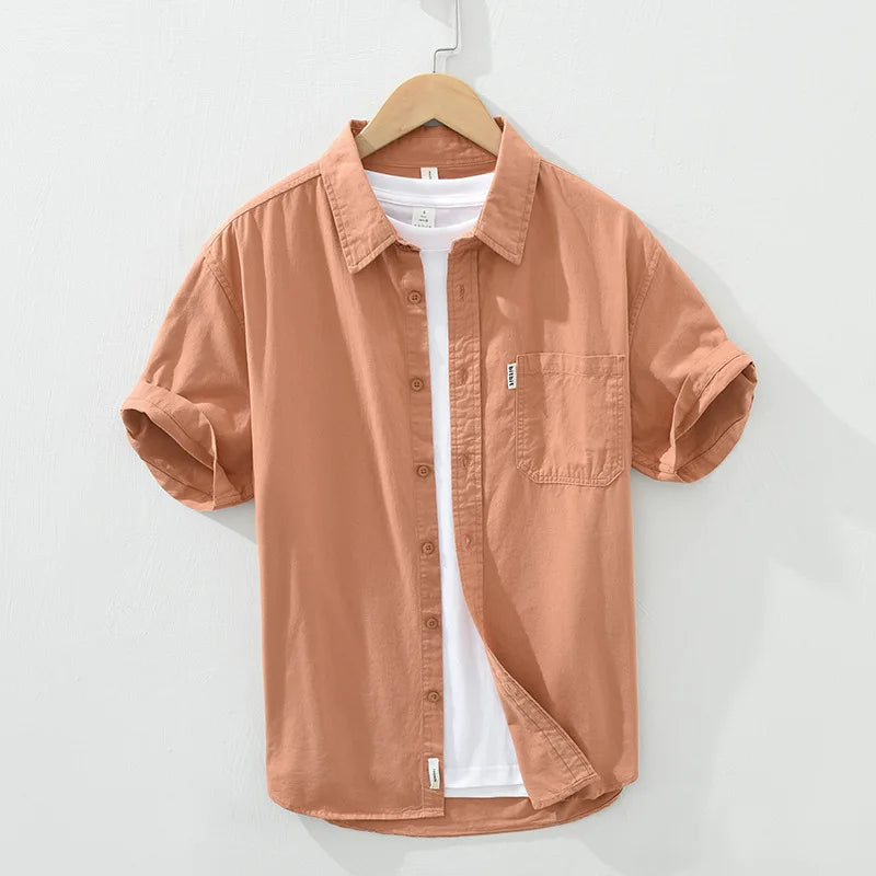 Levoire | Chemise D'Ete Decontracte Hommes Rose