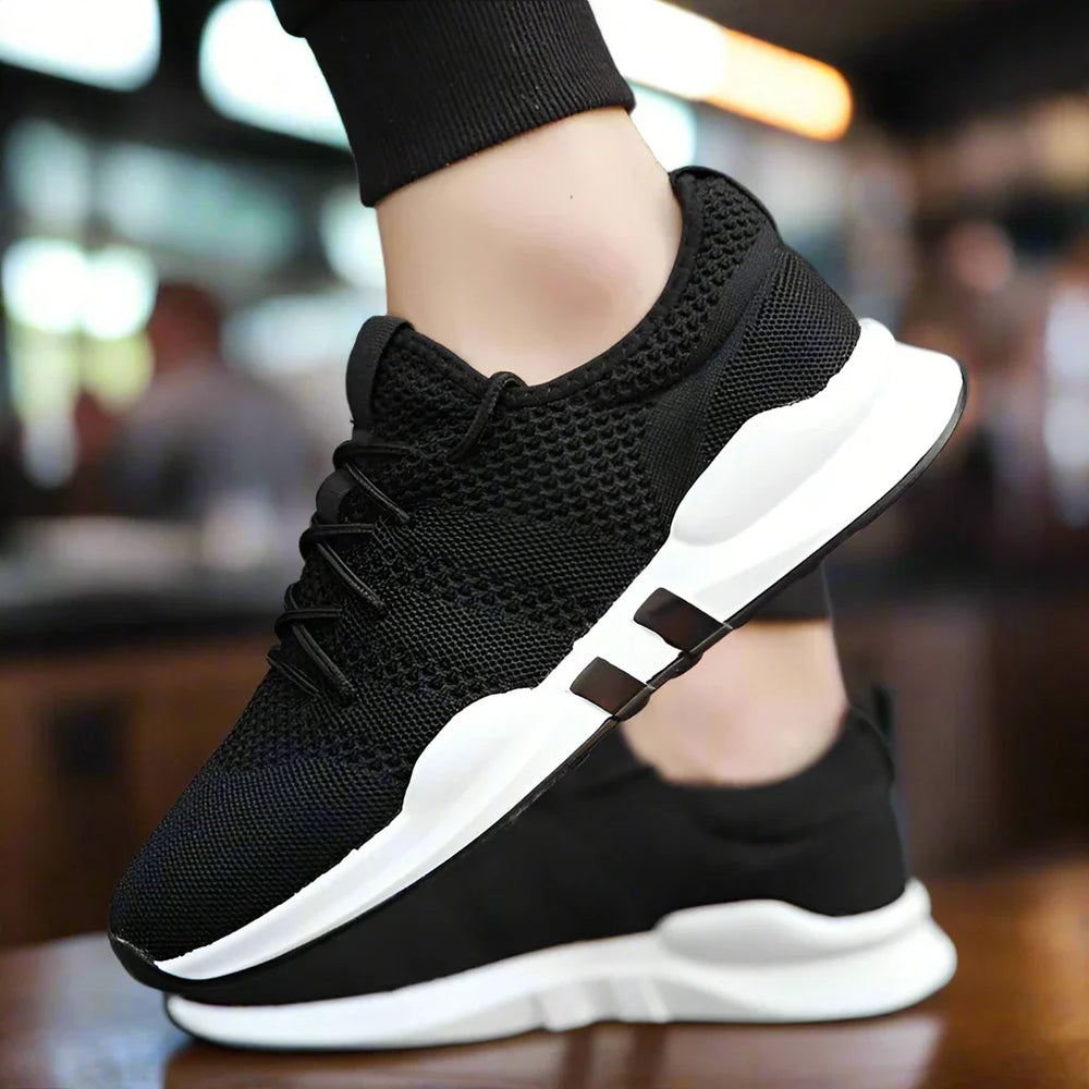 Levoire | Chaussures De Travail Sportives Ergonomiques Antidérapantes Pour Hommes Avec Soutien Plantaire Noir & Blanc