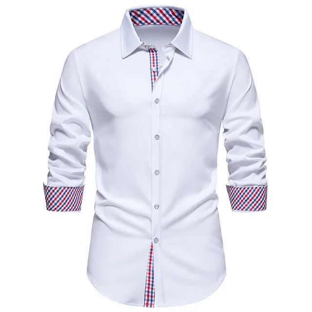 Levoire | Chemise À Manches Longues Intemporelle Hommes Blanc