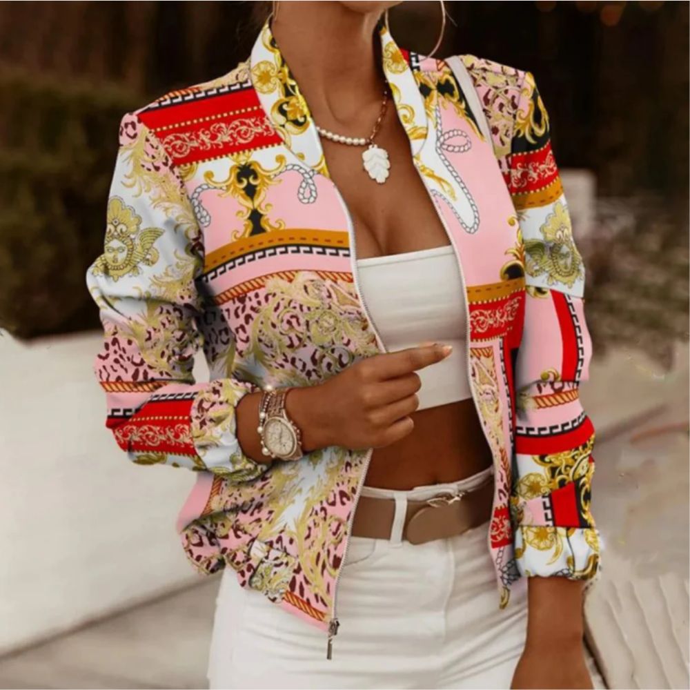 Levoire | Veste Bombers Rétro Avec Imprimé Rosa
