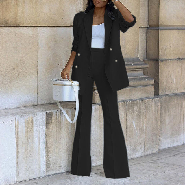 Levoire | Élégant Ensemble De Blazer Intemporel & Polyvalent Noir