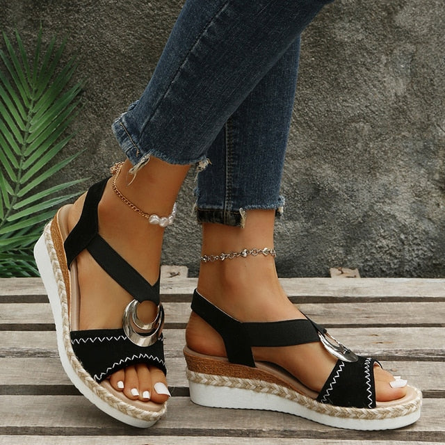 Levoire | Sandales Design À Semelle Confort Noir