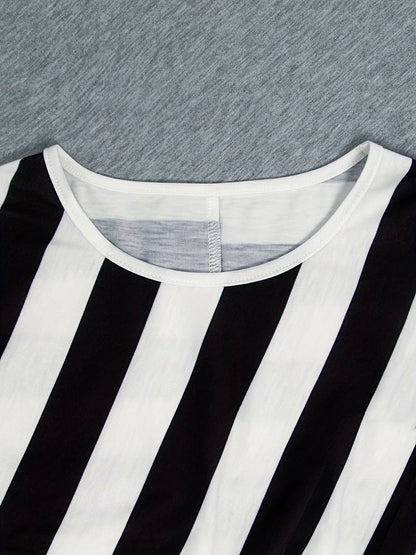 Levoire | Robe Élégante Avec Col Rond Et Motif Rayé Couleur mixte