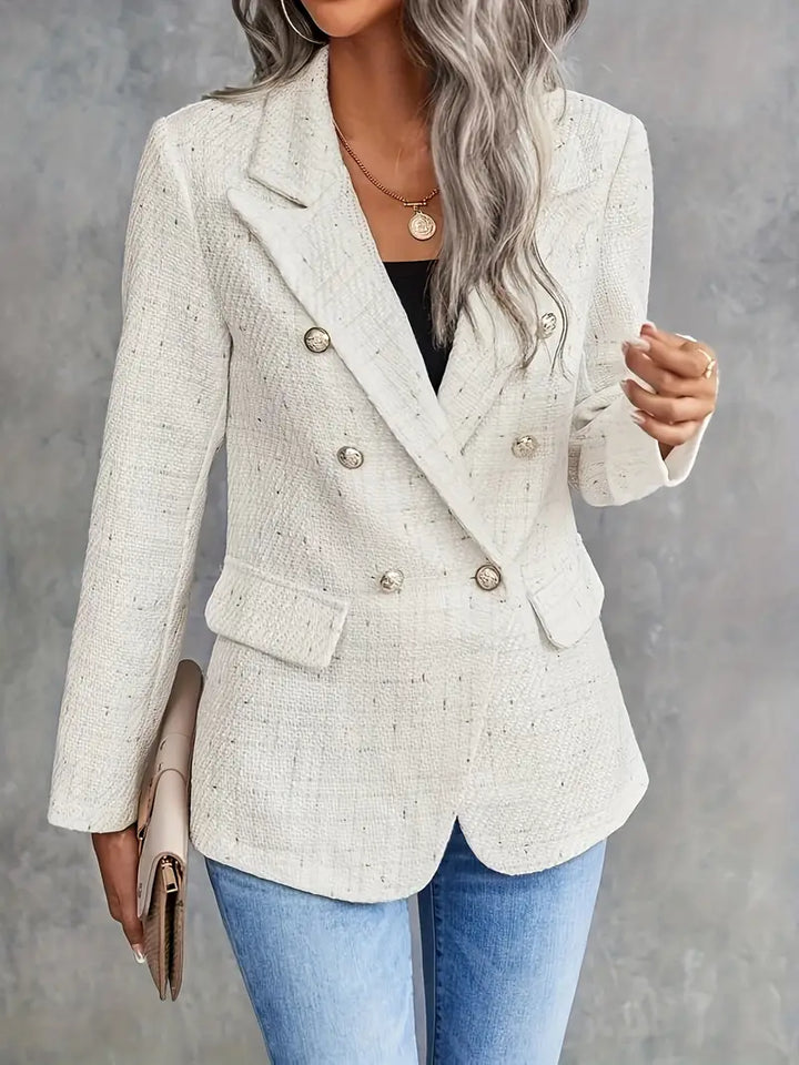 Levoire | Blazer Double Boutonnage Beige Pour Femmes