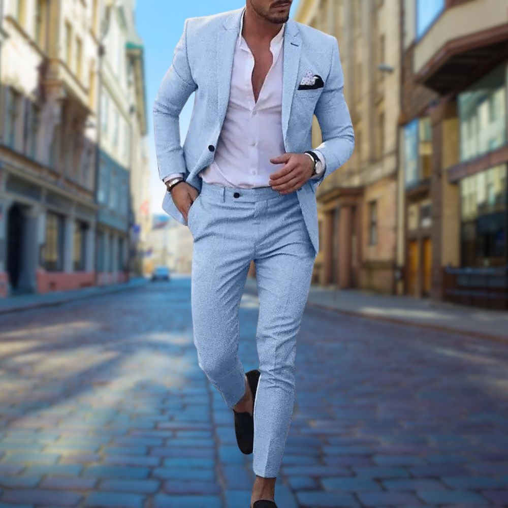 Levoire | Blazer élégant à coupe slim Bleu ciel