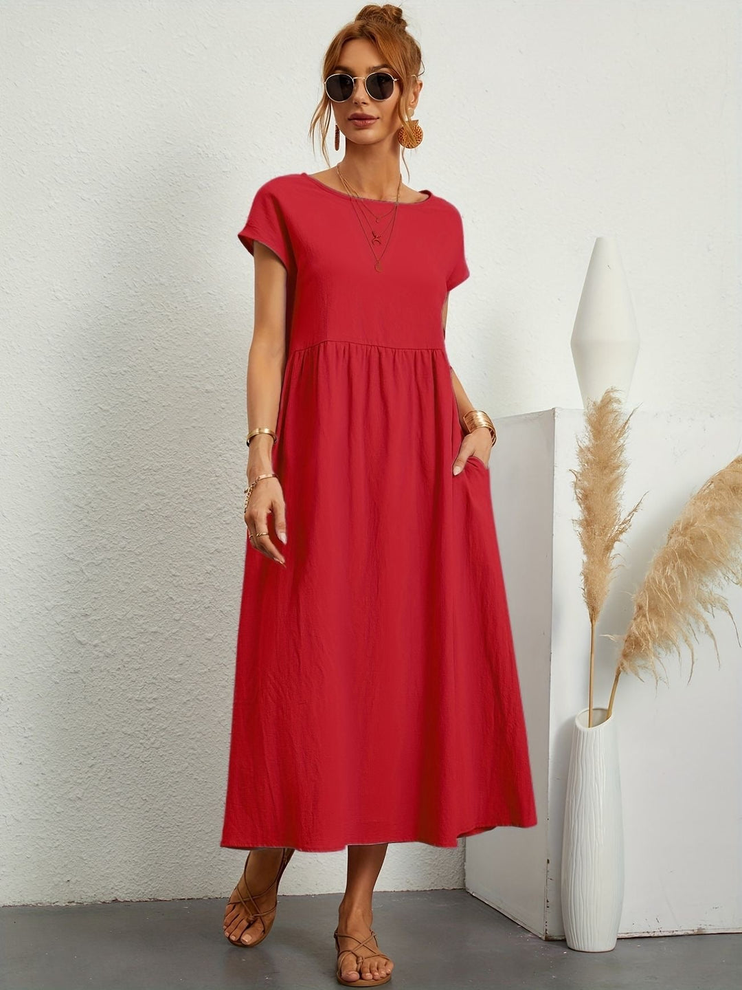 Levoire | Robe Décontractée Élégante Rouge (Quasi épuisé)