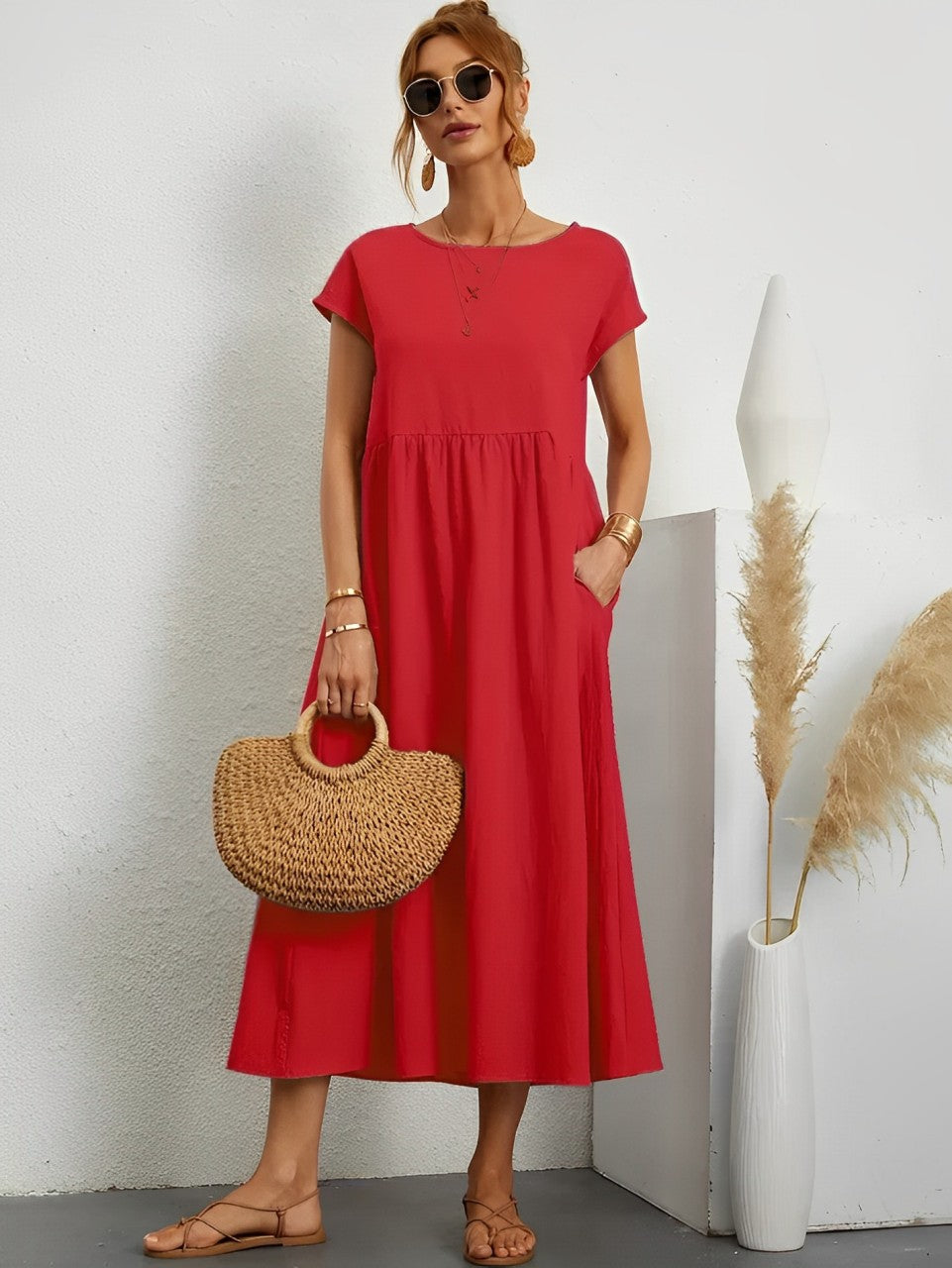 Levoire | Robe D'Été En Coton Vaviseva Avec Une Coupe Confortable Pour Les Temps Chauds