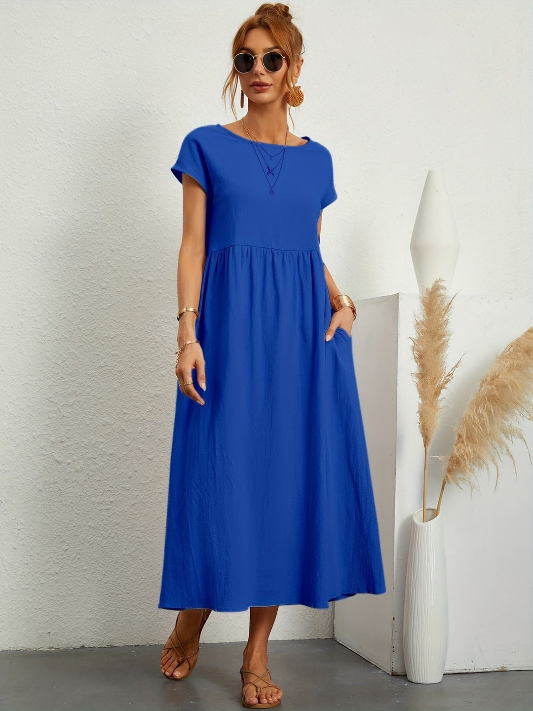 Levoire | Robe De Loisirs Confortable Fr Femmes Bleu