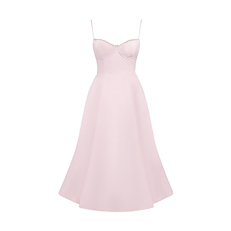 Levoire | Robe Cocktail Élégante Sans Manches En Tulle Avec Corset