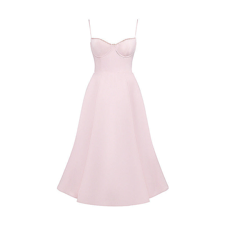 Levoire | Robe Cocktail Élégante Sans Manches En Tulle Avec Corset