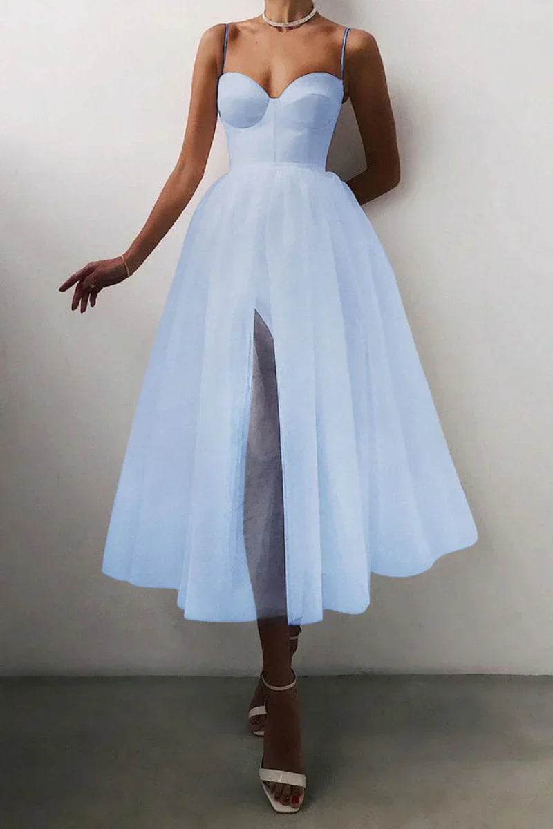Levoire | Robe de bal de fin d'année à bretelles spaghetti et ligne droite