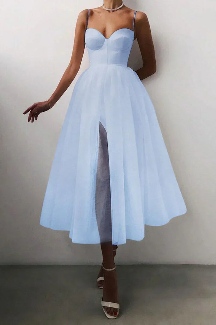 Levoire | Robe de bal de fin d'année à bretelles spaghetti et ligne droite