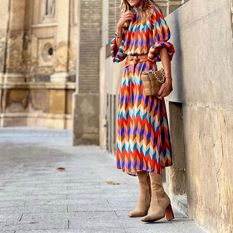 Levoire | Robe midi imprimée bohème