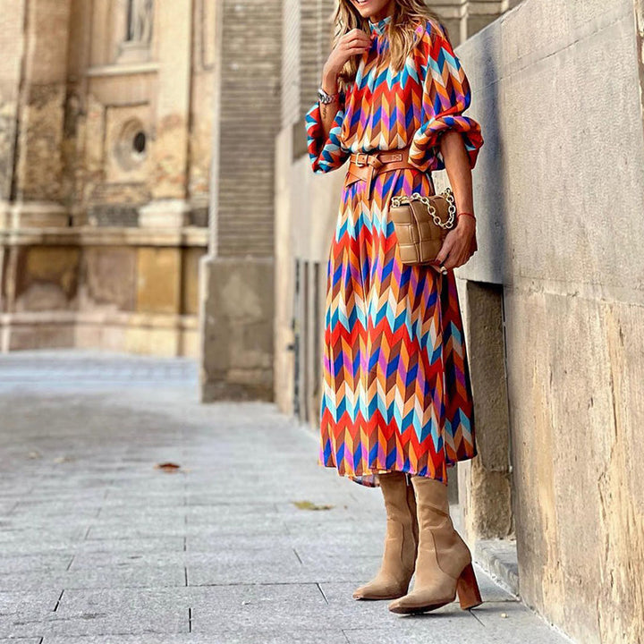 Levoire | Robe midi imprimée bohème