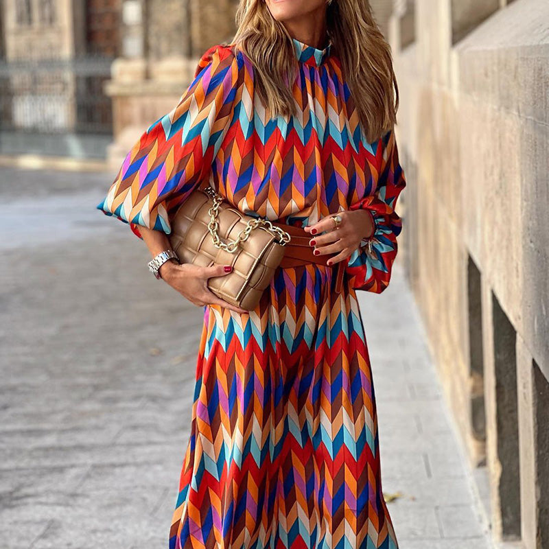 Levoire | Élégante robe d'été avec un imprimé coloré