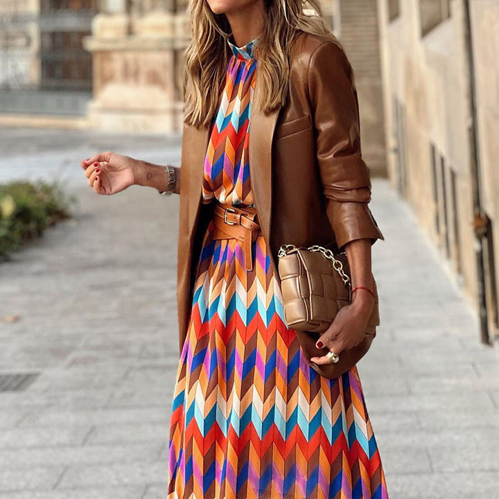 Levoire | Robe midi imprimée bohème